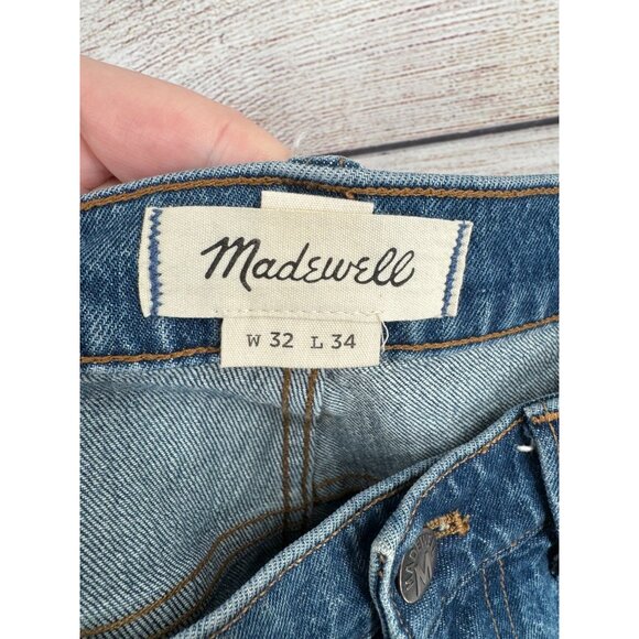 Madewell Relaxed Taper Leg Jeans Women's Size 32x34‎ Blue Medium Wash Denim - Picture 9 of 15
